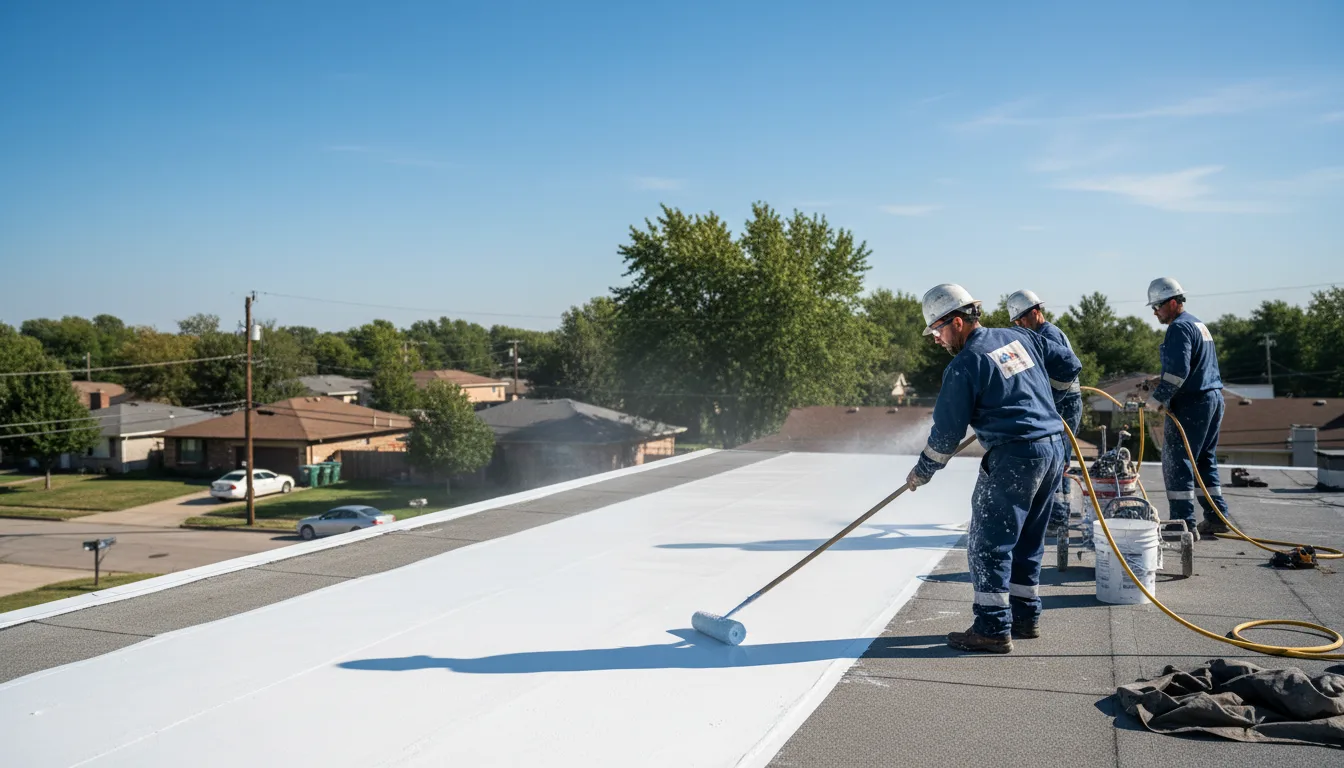 Commercial roof coating in Omega, OK near me